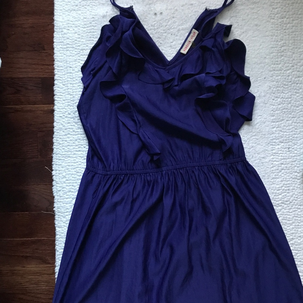 Rebecca Taylor Blue Ruffle Dress